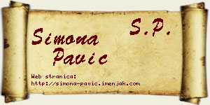 Simona Pavić vizit kartica